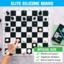 Best Chess Set Ever 20x20 Black and White Silicone Board with 3x Weighted Pieces